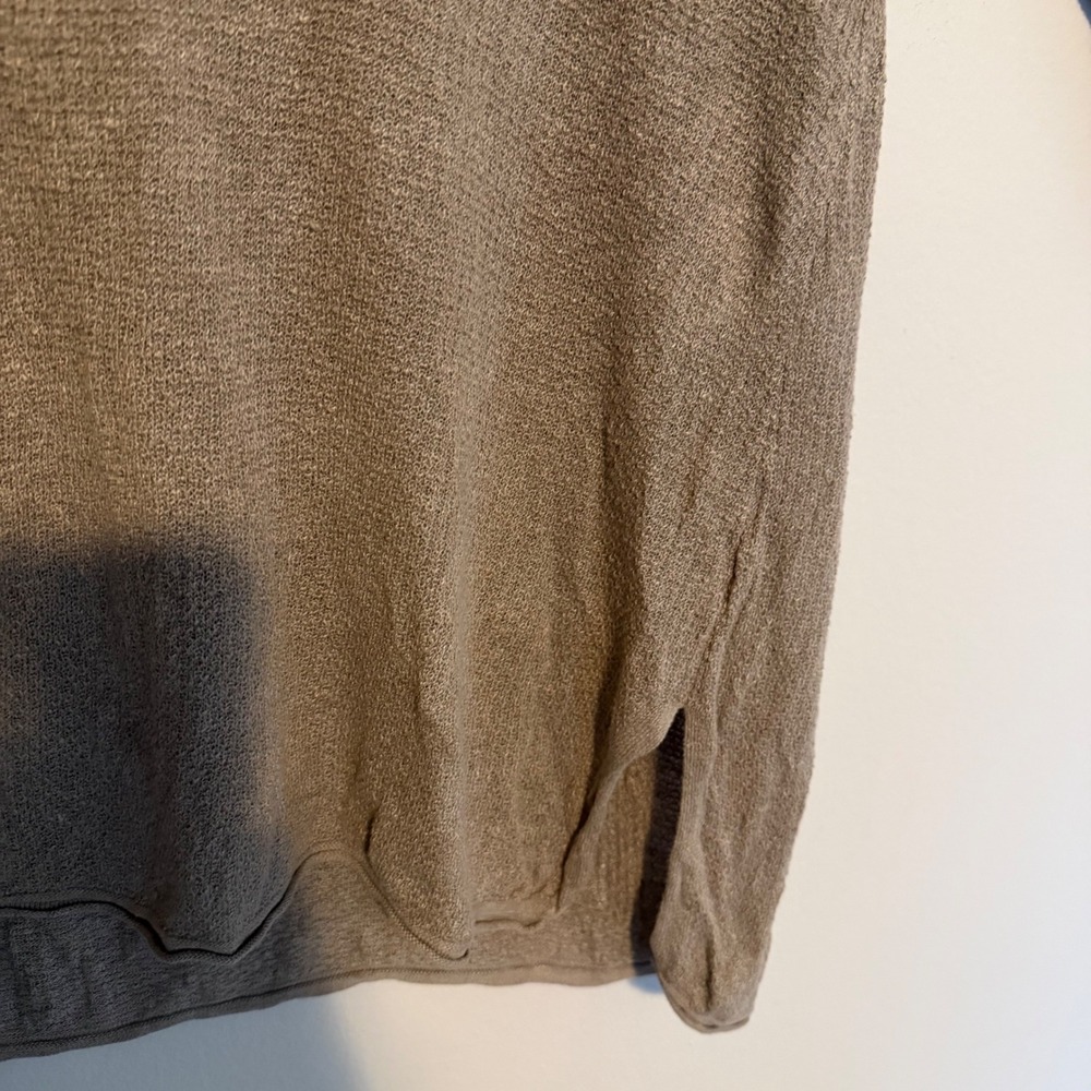 Gudrun Sjoden Linen lightweight top tan large lagenlook minimalist‎ casual boho - Picture 2 of 4